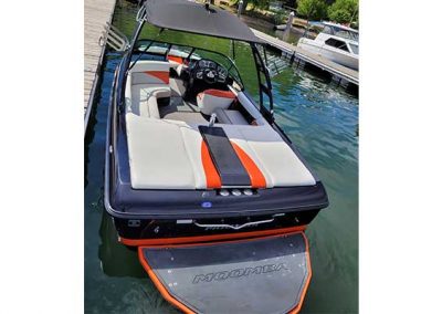 Moomba Outback V Surf Boat available to rent at Okanagan Recreational Rentals.